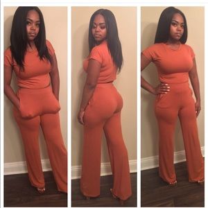 2 Piece outfit rust color